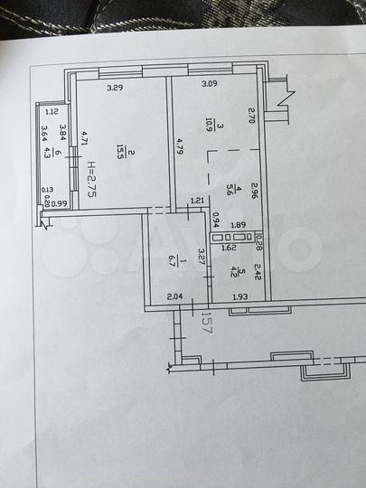 2-к. квартира, 47,2 м², 4/9 эт.