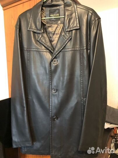 Кожаный пиджак мужской 54-56 Новый