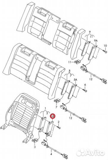 Подушка безопасности правая Volkswagen Passat B5