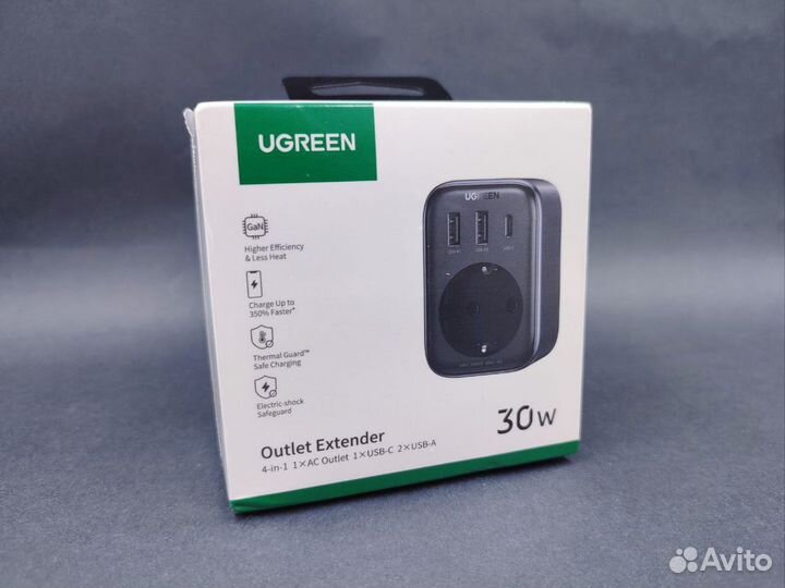Зарядное Ugreen 30W GaN PD розетка (новое) CD314
