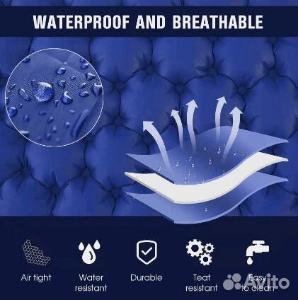 Толстый (9см) матрас надувной коврик туристический