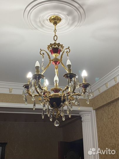 Люстра бронзовая