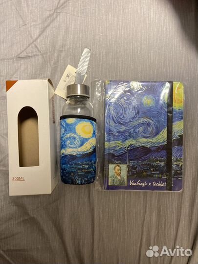 Подарочный набор бутылка блокнот Ван Гог Van Gogh
