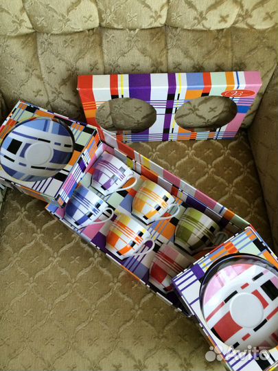 Чайный / кофейный набор на 6 персон: чашки+блюдца