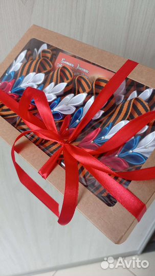 Брошь к 9 мая, георгиевская лента