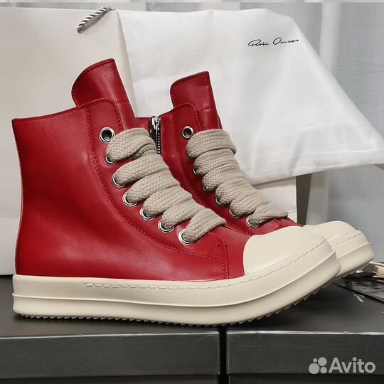 Rick Owens Ramones jumbo high Red