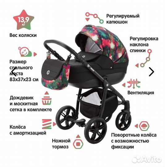 Новая Коляска 2 в 1