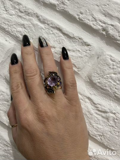 Серебряное кольцо с аметистом