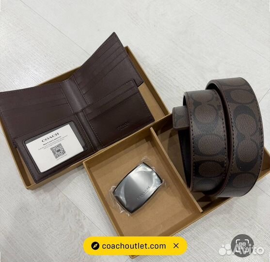 Кошелёк и ремень Coach оригинал аутлет США