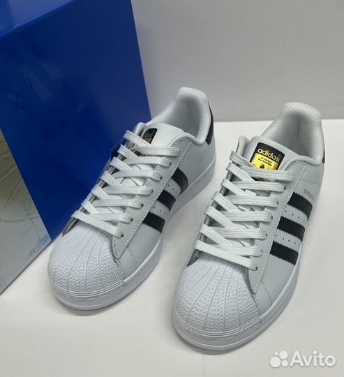 Кроссовки adidas superstar белые чёрный