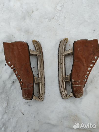 Коньки советские кожаные