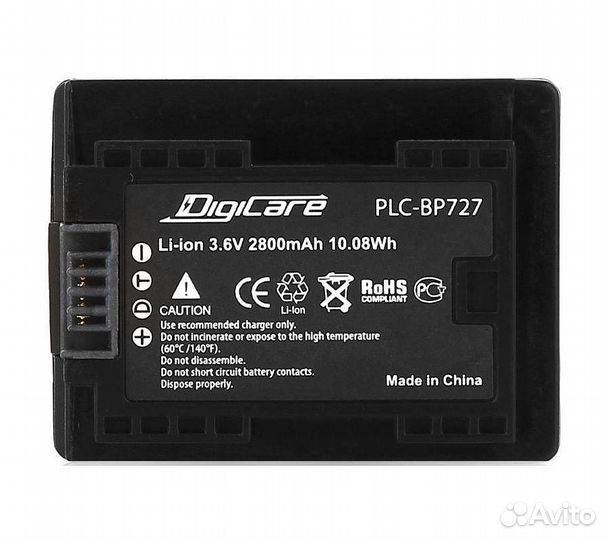 Аккумулятор DigiCare PLC-BP727 / BP-727 для камер