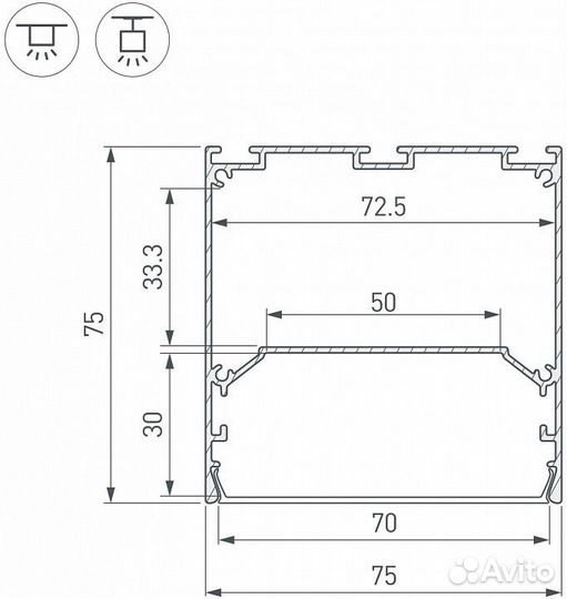 Профиль накладной Arlight SL-line 041859