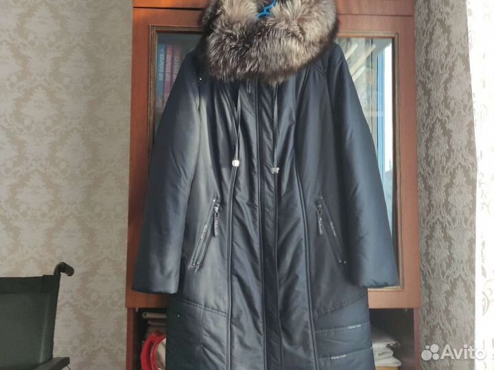 Куртка удлиненная зимняя женская,52 размера