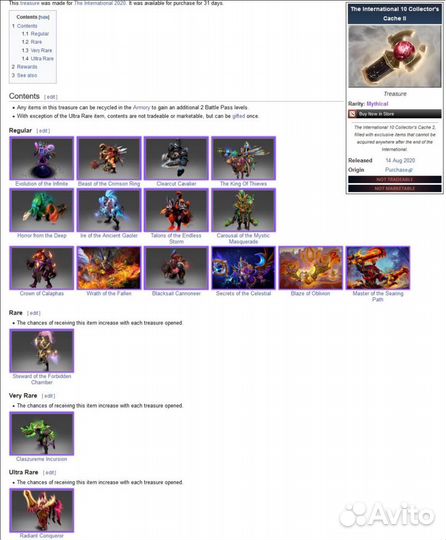 Dota 2 collectors cache II 2020