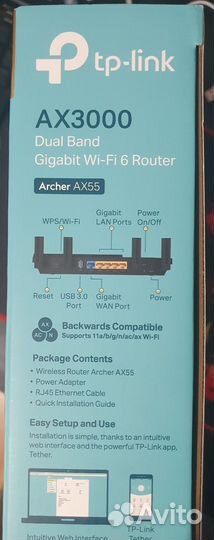 Wi fi роутер tp link AX55