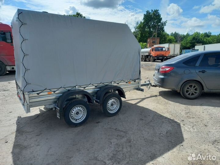 Прицеп с тентом аэро 150 см 33.022. Установка.Лице