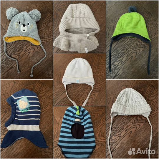 Теплые шапки на малыша