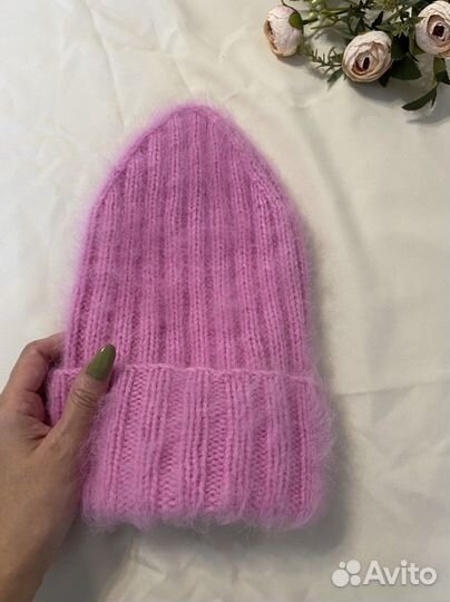 Шапка с заострённой макушкой пух норки