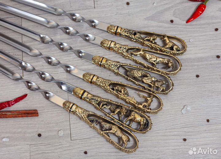 Набор шампуров без чехла - Царская охота (цельное