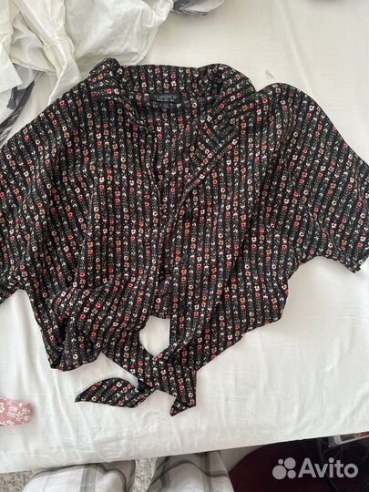 Летняя рубашка с завязками topshop размер S