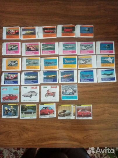 Вкладыши от жвачек 90 х