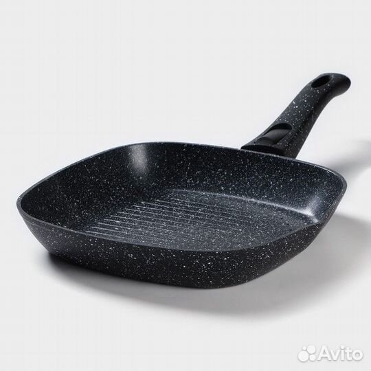 Сковорода гриль квадратная Magistro Dark, 24x24 см