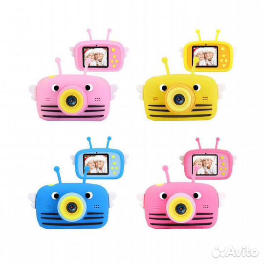 Детский фотоаппарат в чехле Пчелка