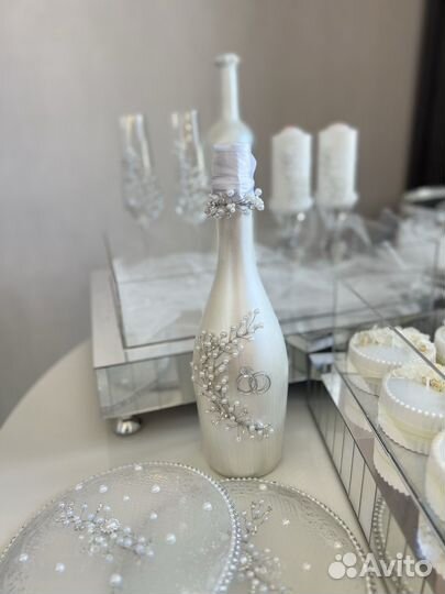 Свадебные аксессуары бокалы шампанское свечи