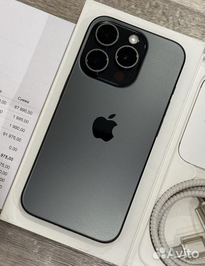 iPhone 15 Pro, Black (93 аккум, Идеал, Sim)