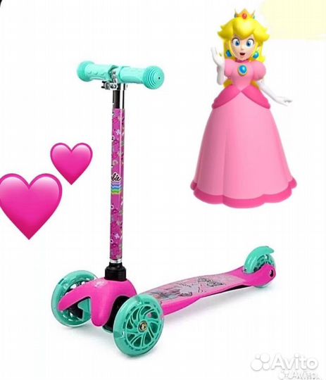 Самокат Барби для девочек новый