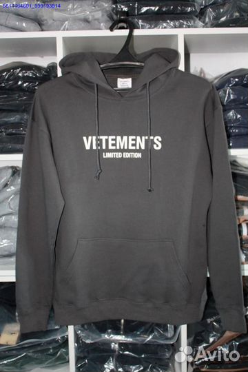 Худи Vetements oversize серый цвет (Арт.15179)