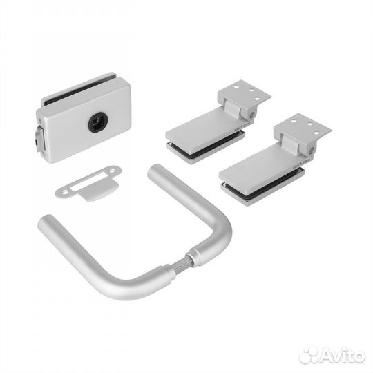 Фурнитура c гладким замком для стеклянной двери