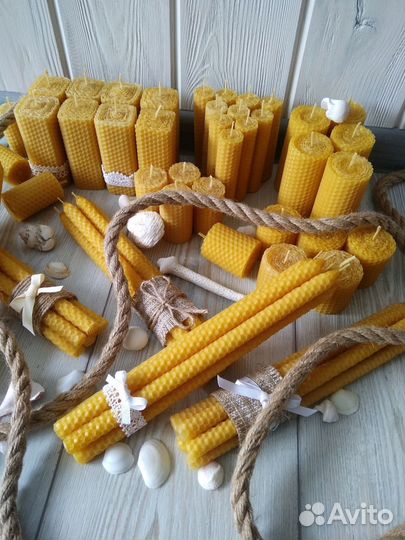 Натуральные свечи из вощины/пчелиного воска