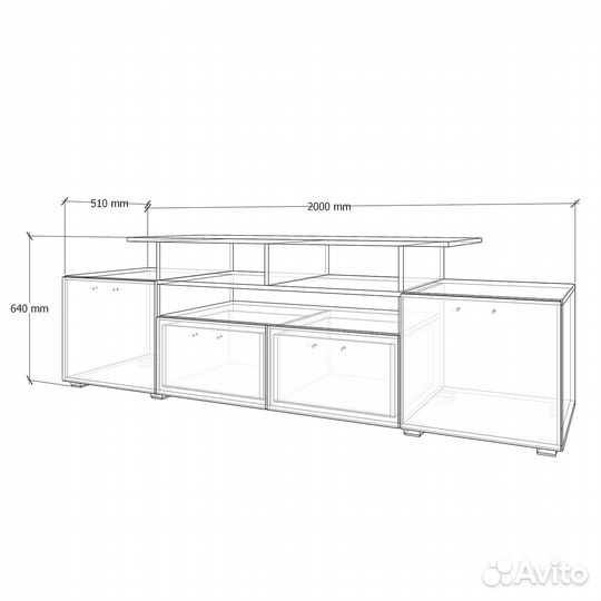 Тв-тумба Твист 8-951a венге цаво под тв телевизор
