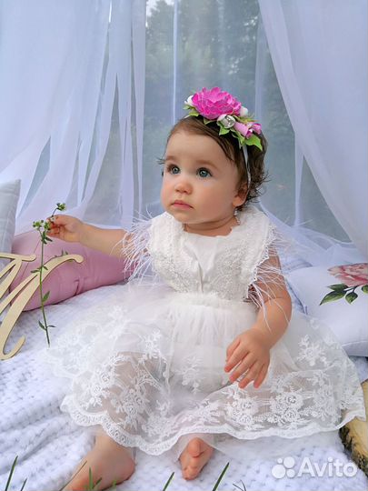 Праздничное платье для девочки на годик 80-86