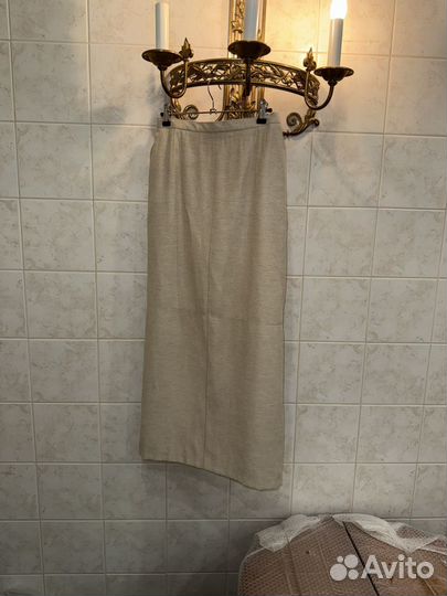 Юбка кашемировая песочного цвета