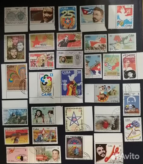 Марки почтовые Куба подборка 1970-80-х