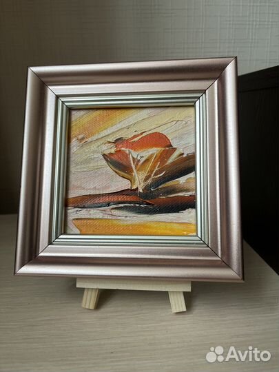 Мини-картина маслом в рамке