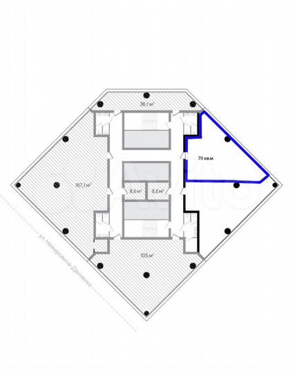 Свободного назначения, 70 м²