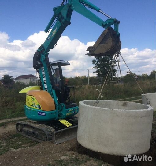Услуги мини экскаватора ямобур буроям бурение свай