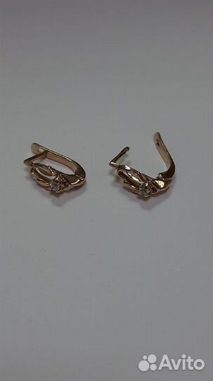 Е.О. Серьги с камнями,золото585 (id 61309)