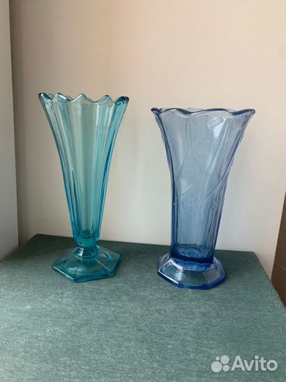 Ваза цветное стекло СССР