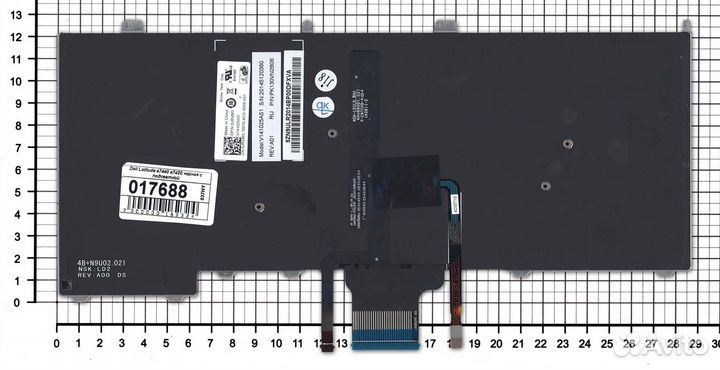 Клавиатура для ноутбука Dell Latitude E7440 черная