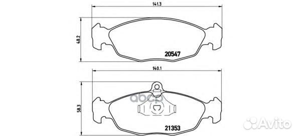 Колодки тормозные, передние P59011 Brembo