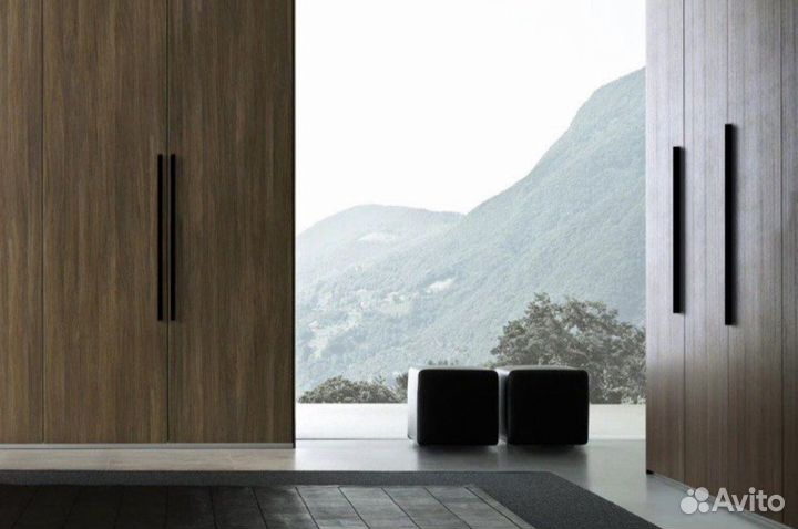 Ручка мебельная, накладная Флэт длинная - 1200 мм