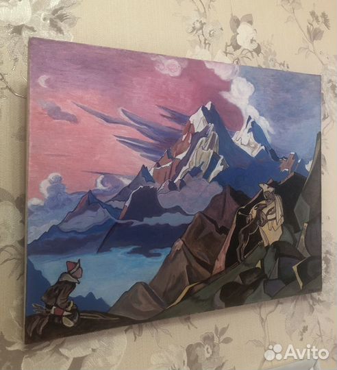 Картина горы на холсте