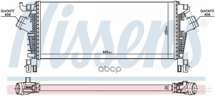 Интеркулер opel astra 1.4T/1.6T