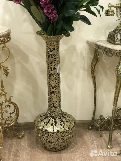 Ваза напольная высокая ажурная