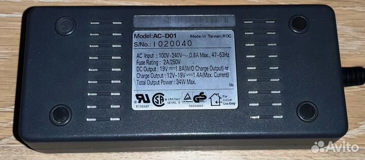 Блок питания для ноутбука AC-D01 (19V 1.8A 34W)